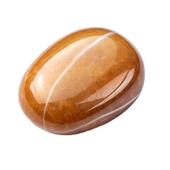Polished Stone Pebble Isolated on Transparent Background PNG