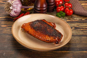 Roasted duck breast in cherry