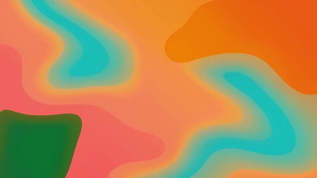 Abstract Flat Liquid Shapes Background Loop,Minimalist Colorful Fluid Waves Animation,Clean Modern Presentation Backdrop