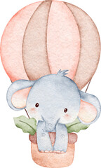 Baby Elephant in Hot Air Balloon