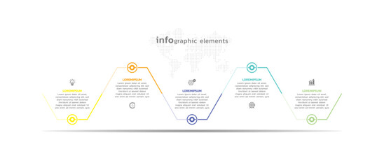 Vector infographic business template colorful design