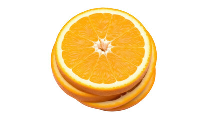 Isolated Stack of Sliced Oranges A Vibrant and Juicy Citrus Fruit Offering Natural Sweetness