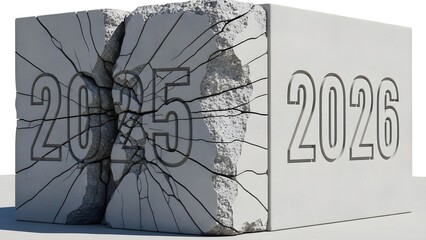 Broken Year 2025 Cube - Farewell 2025, Welcome 2026