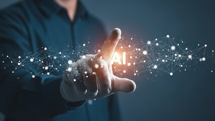 Interacting with ai technology and highlight the concept of artificial intelligence