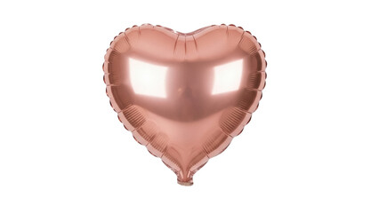 Isolated rose gold heart balloon floats ready for a party or Valentine's Day celebration