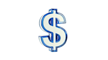 3D Dollar Sign on White Background