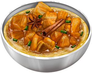 Empal Gentong Traditional Indonesian Soup Illustration