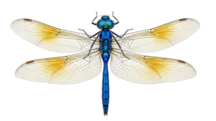 Isolated Dragonfly, Aeshna Grandis, Brown Hawker, Wings Spread, Insect, Flying Predator