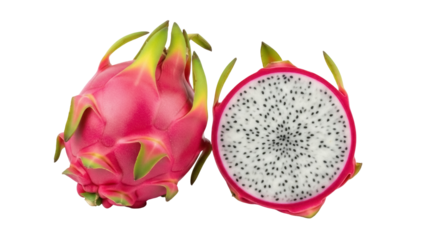 Isolated Pitaya on a table for eating or displaying at a farmstand or market stall