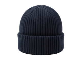 Isolated knit beanie cap for winter fashion, wool hat for warmth, autumn, season, clothing