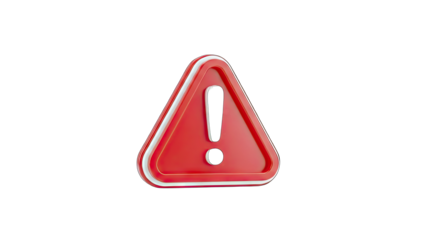 Warning Sign - Alert Symbol on White Background