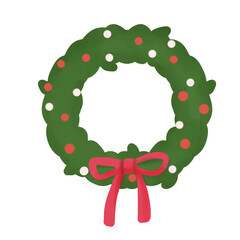 christmas wreath with holly