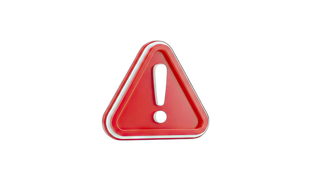 Warning Sign - Alert Symbol on White Background
