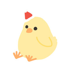 Chick with sanda hat in Christmas 