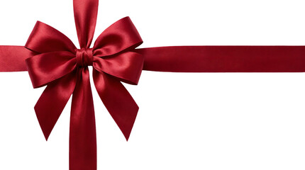 red bow on white background