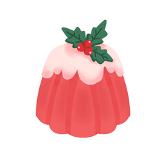 Red cake Christmas 