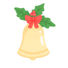 christmas bells with red ribbon