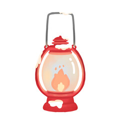 red oil lamp