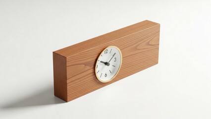 Modern Wooden Triangular Desk Clock