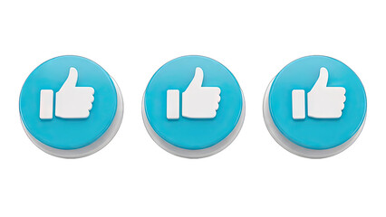 Obraz premium Thumbs Up Buttons: Social Media Like Icon