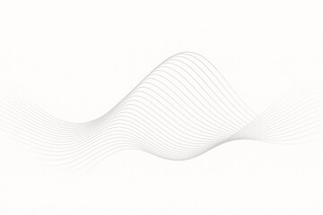 A soft, flowing set of parallel grey lines forms an abstract wave across a light background. Ideal for backgrounds, tech themes, and contemporary design projects seeking calm movement