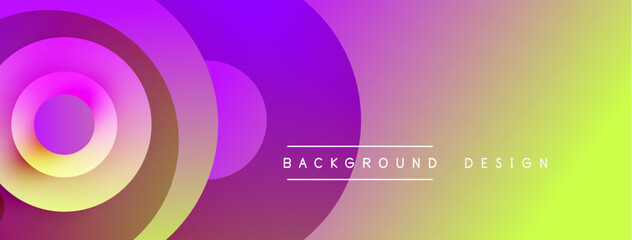 Abstract vibrant circles, gradient colors. Modern design element for backgrounds, presentations, digital art. Smooth transitions, dynamic composition.