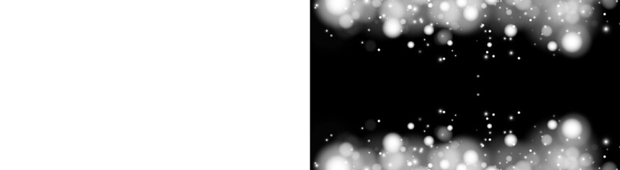 PNG image of Abstract white bokeh light particles overlay frame design element against a for festive winter holiday overlays on transparent background © MariaAlam