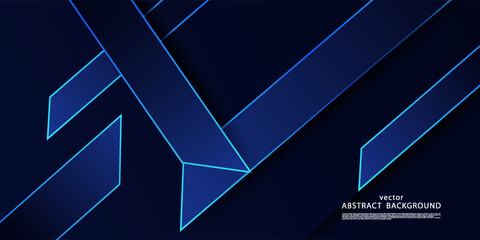 Abstract arrow pattern background. Futuristic technology interface with blue color and light lines. eps10
