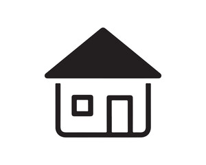 Simple Home House Icon Vector Graphic Symbol isolated on White Background
