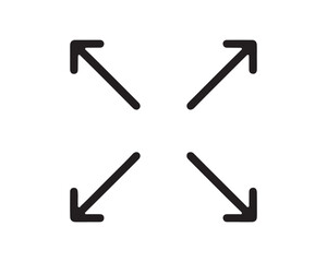 Full screen icon. Expand arrow symbol for user interface design