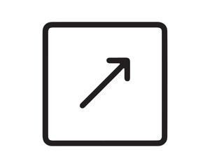 External Link Icon, New Window Symbol, or Maximize Arrow Outline for UI