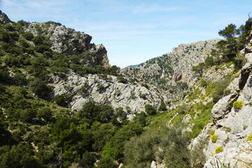 Panorama from the pick de L'ofre, Sierra de Tramuntana, Mallorca, Spain
