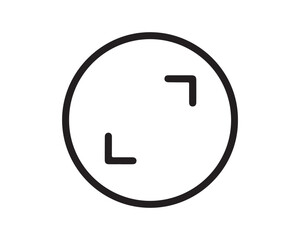 Focus Target or Selection Area in Circle Line Icon Vector Graphic