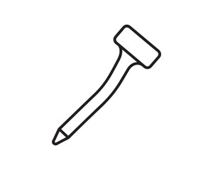Stylus Pen Line Icon Outline. Digital Drawing and Writing Tool Vector