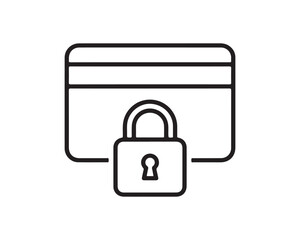 Credit Card Protection and Security Icon. Secure Transaction Symbol.