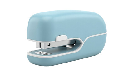 Isolated office stapler with blue casing, a compact and durable addition to any workspace