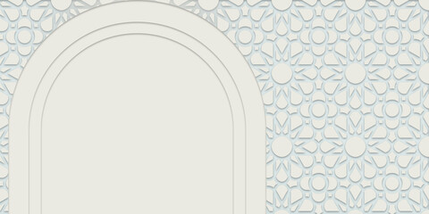 Abstract Arabesque shadow background with traditional ornaments, Islamic ramadan design.