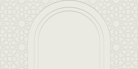 Abstract Arabesque shadow background with traditional ornaments, Islamic ramadan design.