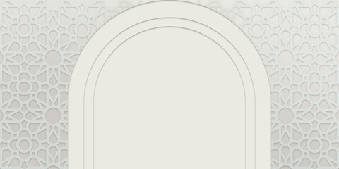 Abstract Arabesque shadow background with traditional ornaments, Islamic ramadan design.