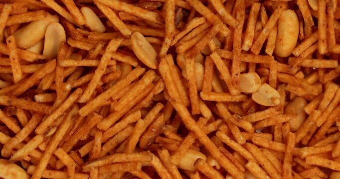 falahari chivda, Upwas Chewda, farali chivda or mixture namkeen with dry fruits is an Indian snack	
