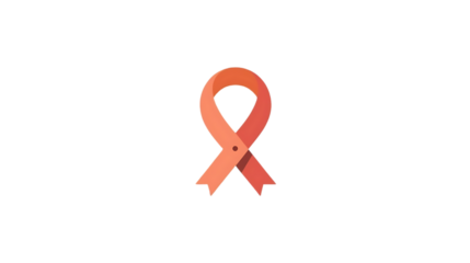 A simple orange ribbon centered on a black background, conveying awareness, support, and hope. Ideal for health campaigns, cancer awareness, charity drives, and fundraising visuals.

