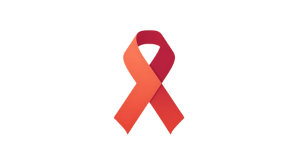 Red Ribbon Awareness Symbol On Black Background Representing Support, Hope, And Unity

