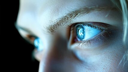 Scientist examines liquid samples closely through microscope in laboratory setting, scientist looking at liquid samples through a microscope