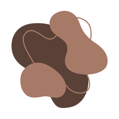 Abstract organic shapes with fluid forms and subtle color variations in a modern art composition