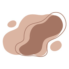 Abstract organic shapes in earthy brown and beige tones forming a modern, minimalist graphic design element with soft, fluid lines for versatile creative projects