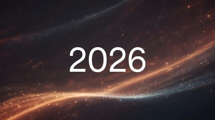 2026 New Year Graphic Element Collection with Neon Light Effects and Magic Sparkles