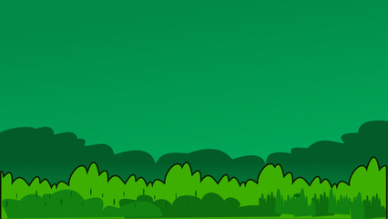Cartoon bushes and forest foliage background for animation. © agus