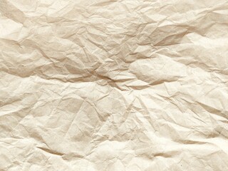 Fototapeta premium Old crumpled brown paper background with vintage style. Recycled kraft paper texture with empty space for text or layout.