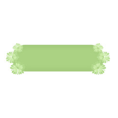 Green Floral Frame text box