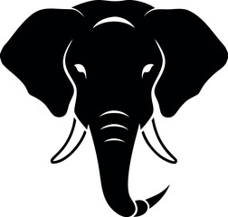 Fototapeta premium close up portrait of elephant face with detailed 